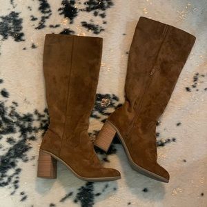 Women’s Antonia Microsuede Heeled Riding Boot